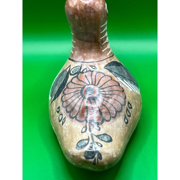 Artisan Hand Painted Mexican Pottery Duck - Picture 2 of 3